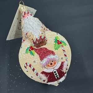 2007 Patricia Breen Steadfast Santa Gingerbread 5.5" Ornament Candy Cane